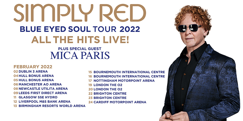 Simply Red Tour 2022 - UK Dates